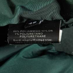 مملوكة مسبقًا Gucci Green Nylon Zip Up Bomber Jacket M 