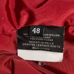 Pre Owned Gucci Brown Nylon Zip Up Bomber Jacket M 