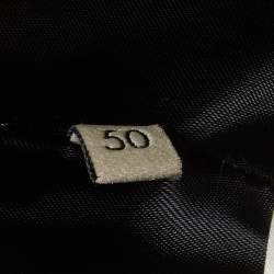 Pre Owned Gucci Blue Bee Jacquard Zip-Up Jacket L