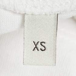 Pre Owned Gucci White Coco Captain Logo Print Jersey Distressed  T-Shirt XS