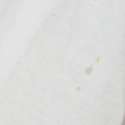 Pre Owned Gucci White Coco Captain Logo Print Jersey Distressed  T-Shirt XS