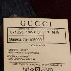 Pre Owned Gucci Burgundy Corduroy Regular Fit Blazer S