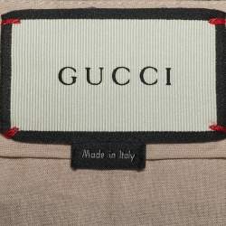 Pre Owned بنطلون غوتشي قماش صوف أسود عادي مقاس متوسط - ميديم