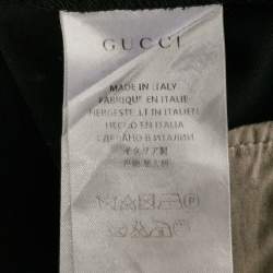 Pre Owned بنطلون غوتشي قماش صوف أسود عادي مقاس متوسط - ميديم