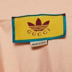 Pre Owned Gucci x Adidas Orange Logo Embroidered Shirt S