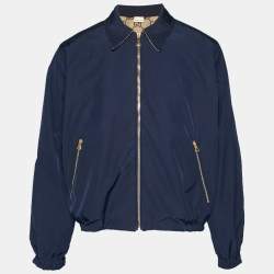 Pre Owned بلوزون غوتشي قماش GG أزرق/بيج قابل للتبديل صناعي مقاس متوسط (M)