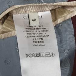 مملوكة مسبقًا معطف غوتشي شعر الجمل بني و ياقة مخملية مزدوج الصدر مقاس متوسط (ميديوم)