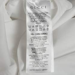 Pre Owned Gucci White Logo Embroidered Cotton Zagir Shirt XL