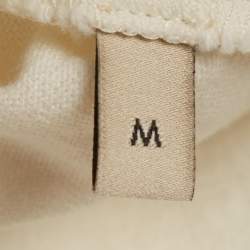 Pre Owned Gucci Cream Printed Jersey Short Sleeve Crewneck T-Shirt M