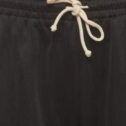 Pre Owned Gucci Black Jersey Side Stripe Drawstring Joggers M 