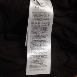 Pre Owned Gucci Black Jersey Side Stripe Drawstring Joggers M 