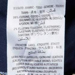 Pre Owned Gucci Blue Washed Denim NY Yankees Patch Slim Fit Jeans M/L Waist 32"