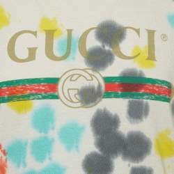 Pre Owned Gucci Multicolor Jersey Vintage Logo Tie Dye T-Shirt XS