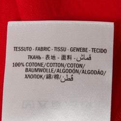 مملوكة مسبقًا Gucci Red Printed Jersey Short Sleeve Crewneck T-Shirt S