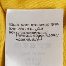 Pre Owned Gucci Yellow Cotton I Want To Go Back To Telling a Story Printed Jersey Distressed T-Shirt S
