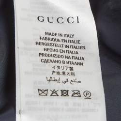 Pre Owned Gucci Multicolor Nylon GG Supreme Web Stripe Zip Up Jacket M 