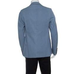 Gucci Sky Blue Cotton Tailored Mayfair Blazer XXL