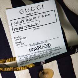 Gucci Sky Blue Cotton Tailored Mayfair Blazer XXL