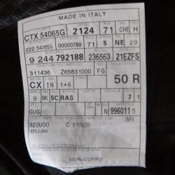 Gucci Black Wool Jacquard Trim Tuxedo Suit L