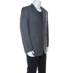 Gucci Grey Wool Classic Blazer L