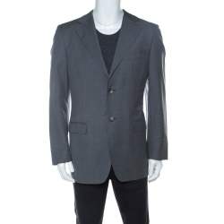 Gucci Grey Wool Classic Blazer L