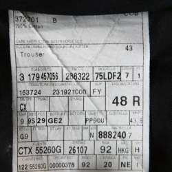 Pre Owned Gucci Black Cotton Straight Fit Trousers M