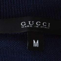 Gucci Blue Wool V-Neck Sweater M