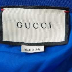 Gucci Blue Perforated Net Magnetismo Jacket S
