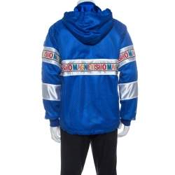Gucci Blue Perforated Net Magnetismo Jacket S