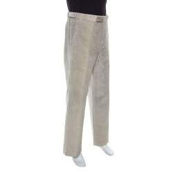 Gucci Beige Cotton Corduroy Trousers L