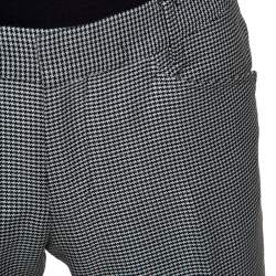 Gucci Black and White Houndstooth Pattern Wool Blend Trousers M