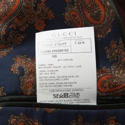 Gucci Burgundy Mohair Blend Double Breasted Blazer XXL 