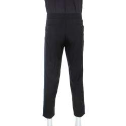 Gucci Black Striped Detail Wool and Mohair Track Pants XXL