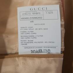 Gucci Camel Wool And Silk-Blend Web Striped Blazer XXL