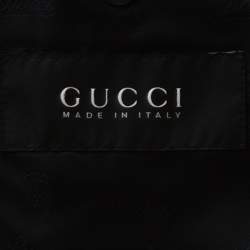 Gucci Black Cotton Button Front Coat M