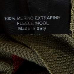 Gucci Pale Olive Green Merino Wool Lightweight Knit Sweater L