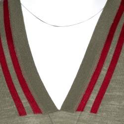 Gucci Pale Olive Green Merino Wool Lightweight Knit Sweater L