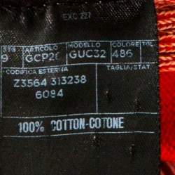 Gucci Red Knit Washed Out Effect Polo T-Shirt L