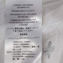 Pre Owned Gucci White Bee & Star Print Cotton Long Sleeve Duke Shirt 4XL