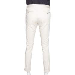 Gucci Cream Stretch Cotton Regular Fit Pants M
