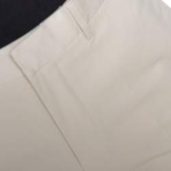Gucci Cream Stretch Cotton Regular Fit Pants M