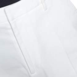 Gucci White Stretch Cotton Slim Fit Riding Pants L