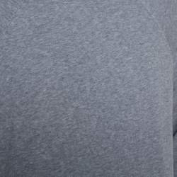 مملوكة مسبقًا Gucci Grey Cotton Logo Tape Detail Sweatshirt S