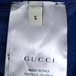 Gucci Purple Logo Print Cotton Washed Effect Shorts S