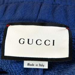 Gucci Purple Logo Print Cotton Washed Effect Shorts S