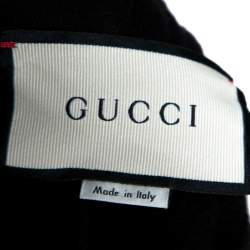 Gucci Black Logo Print Jersey Jogger Pants M