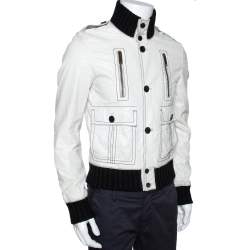 Gucci - Men - Webbing-Trimmed Jacquard-knit Hooded Bomber Jacket White - M
