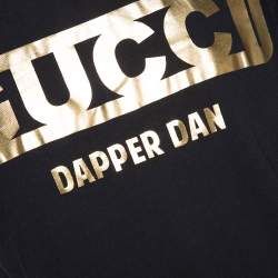 مملوكة مسبقًا Gucci Black Cotton Dapper Dan Oversized Crew Neck T Shirt M 