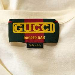 Pre Owned تي شيرت غوتشي رقبة مستديرة دابر دان قطن كريمي M