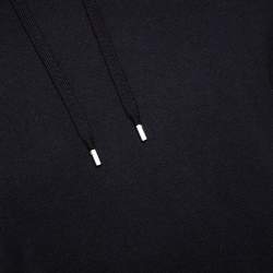 مملوكة مسبقًا سويتشيرت غوتشي هودي ممزق قطن مطرز زهور أسود L